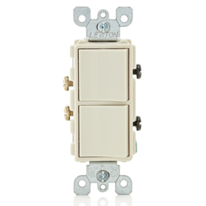Apagador doble leviton decora almendra 5634-T