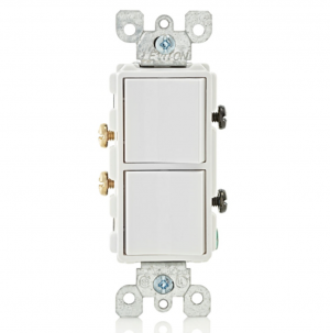 Apagador doble leviton decora blanco 5634-W
