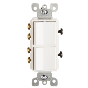 Apagador doble escalera leviton decora blanco 5643-W