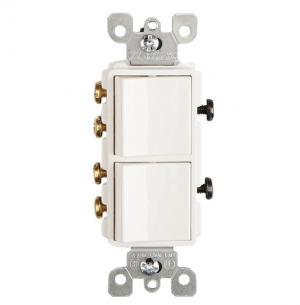Apagador doble escalera leviton decora blanco 5643-W