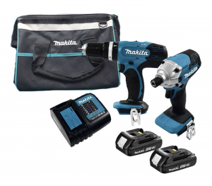 DLX2336SYX Kit de Rotomartillo 1/2" y Atornillador de Impacto de 1/4" Inalámbricos MAKITA