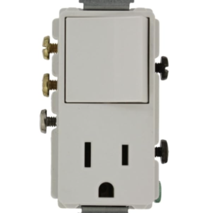 Apagador con toma blanco leviton decora 5645-W