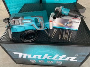 HR2475X4 Kit Rotomartillo, Esmeriladora 4 1/2 + Brocas Makita