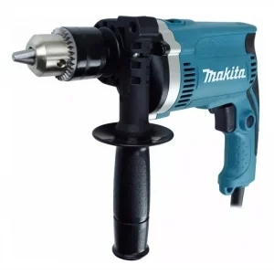 Rotomartillo Makita HP1630 de 5/8 pulgadas con motor de 710W para perforación en concreto, acero y madera.