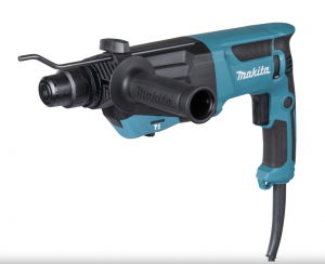 Rotomartillo Makita HR2670 SDS Plus de 800W y 3.0 Joules para perforación profesional en concreto.