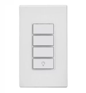 D2SCS-1BW apagador escena inteligente Decora Smart Wi-Fi Leviton color blanco para control de iluminación residencial