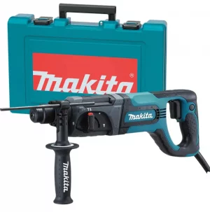 Rotomartillo Makita HR2475 SDS Plus de 1 pulgada con motor de 780W y sistema electroneumático para perforación profesional en concreto.