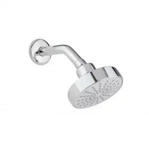 Regadera ecológica Dica 4541 de 4 pulgadas en acabado cromo con brazo y chapetón para baño
